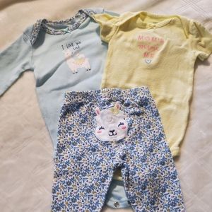 Carter's 6 mo baby girl llama mama outfit